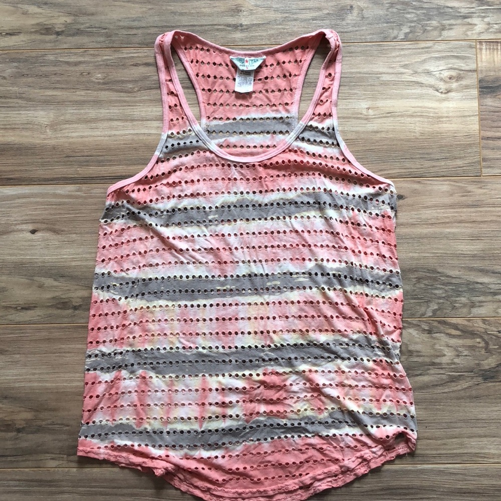 Hard tail racer back top holes peach pink S